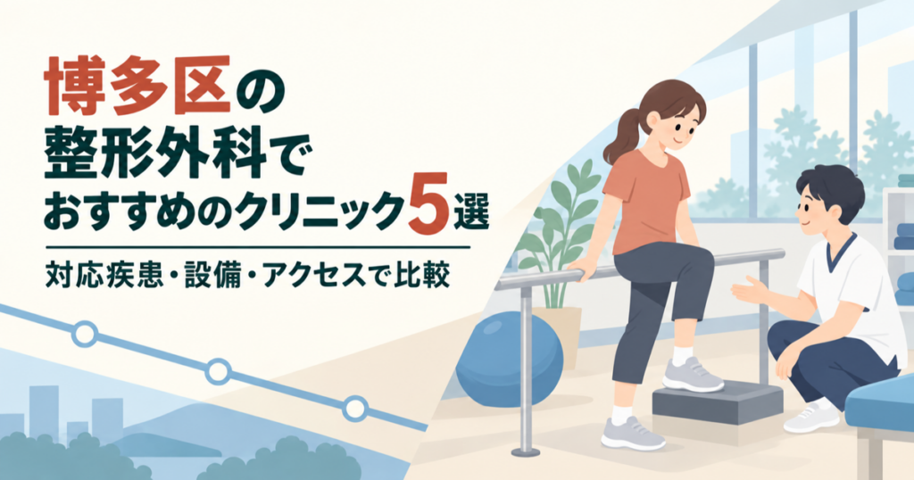 博多区の整形外科でおすすめのクリニック5選｜対応疾患・設備・アクセスで比較