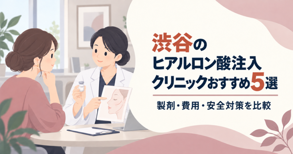 渋谷のヒアルロン酸注入クリニックおすすめ5選｜製剤・費用・安全対策を比較