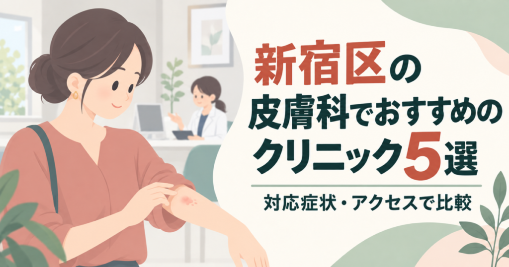 新宿区の皮膚科でおすすめのクリニック5選｜対応症状・アクセスで比較