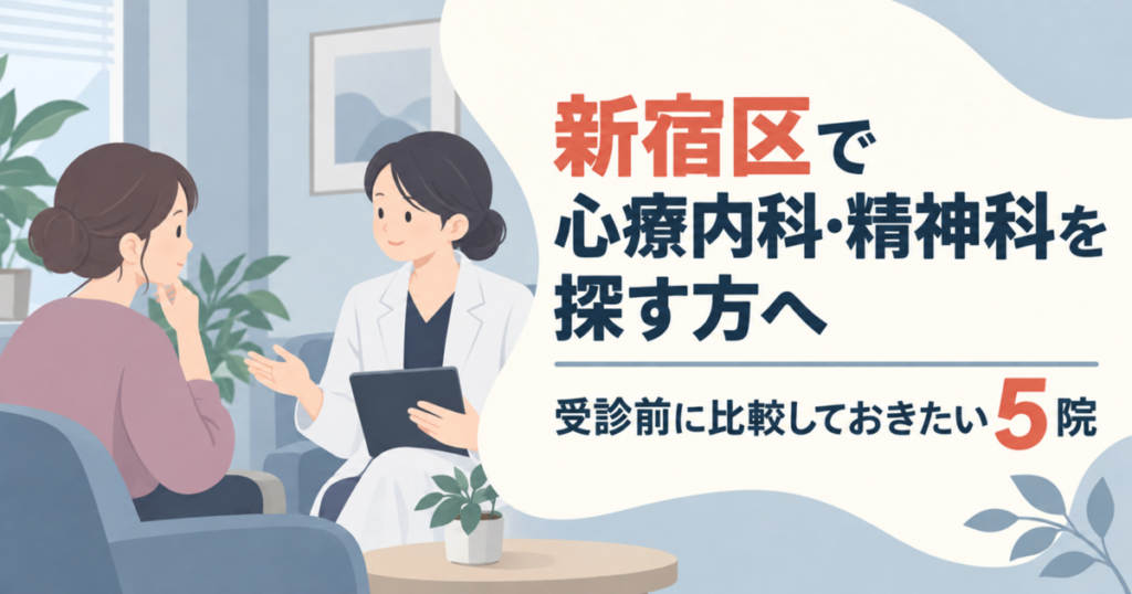 新宿区で心療内科・精神科を探す方へ｜受診前に比較しておきたい5院