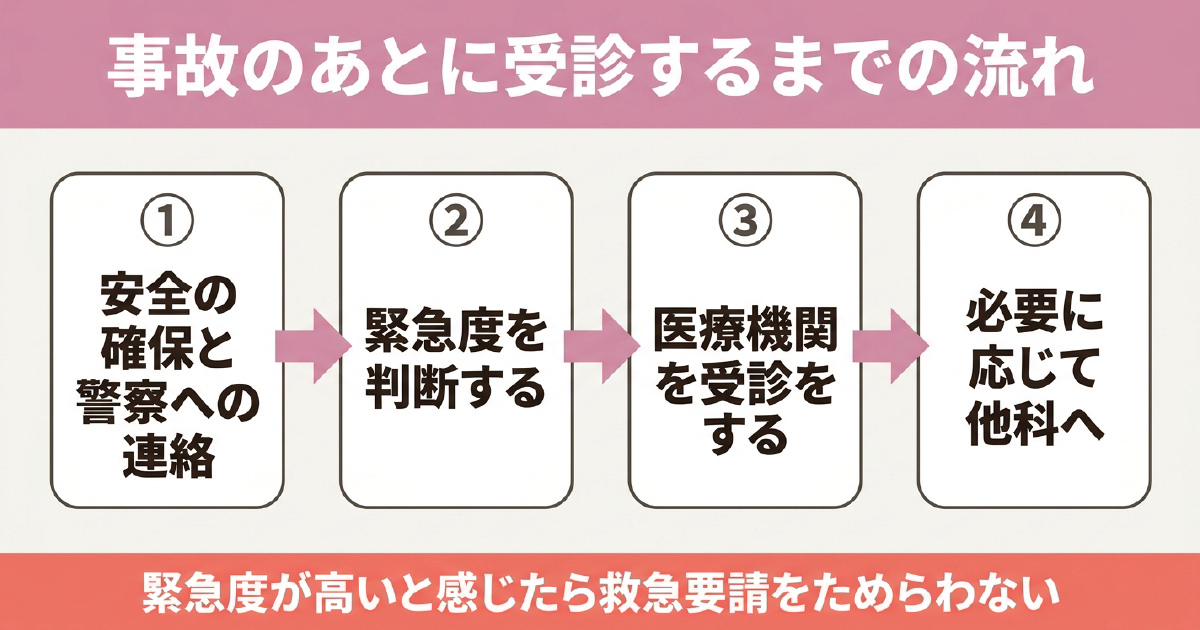 交通事故のあとに受診するまでの流れ
