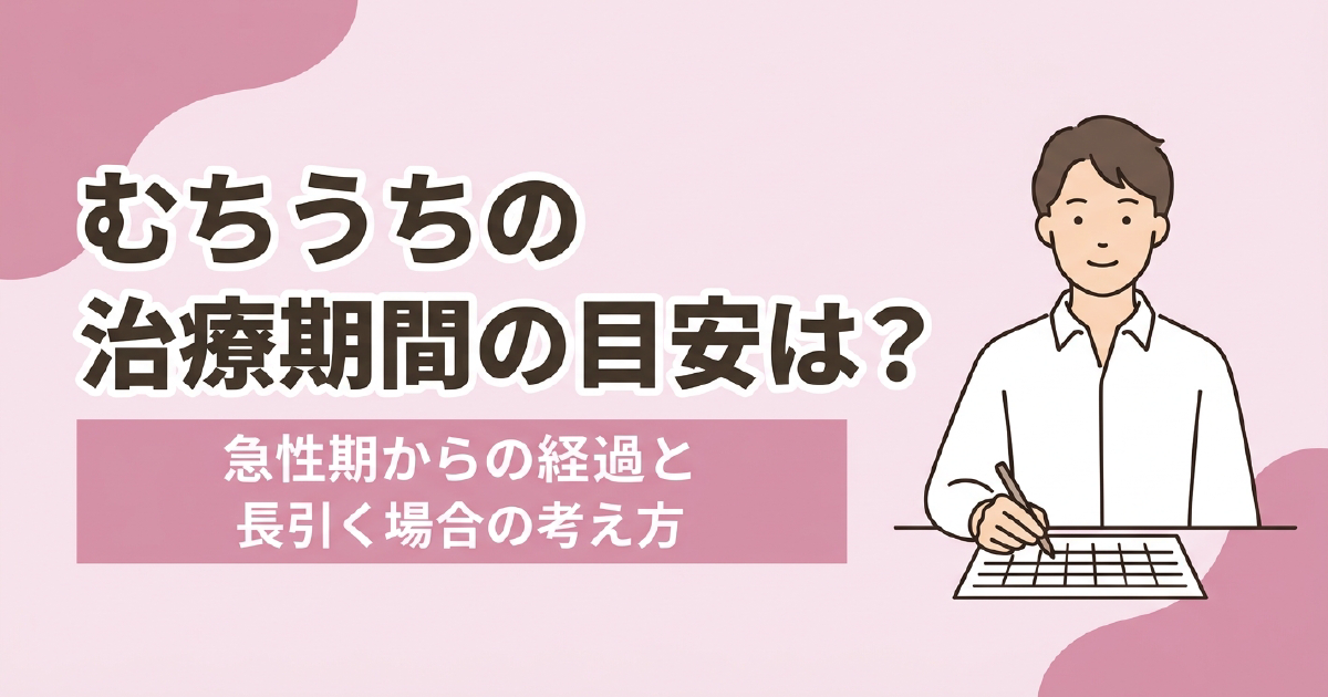 むちうちの治療期間の目安と急性期からの経過、長引く場合の考え方