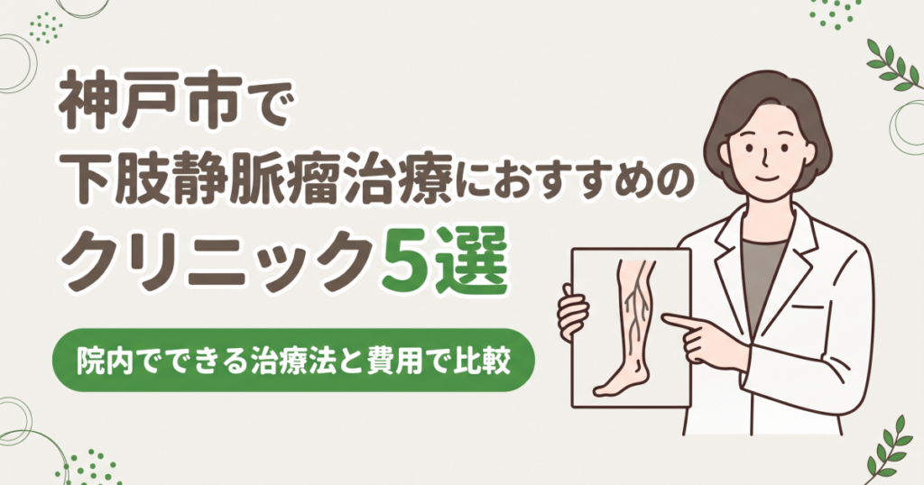 神戸市で下肢静脈瘤治療におすすめのクリニック5選｜院内でできる治療法と費用で比較