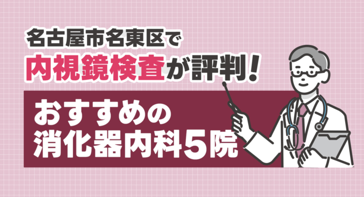 【2026年】名古屋市名東区で内視鏡検査が評判！おすすめの消化器内科5院